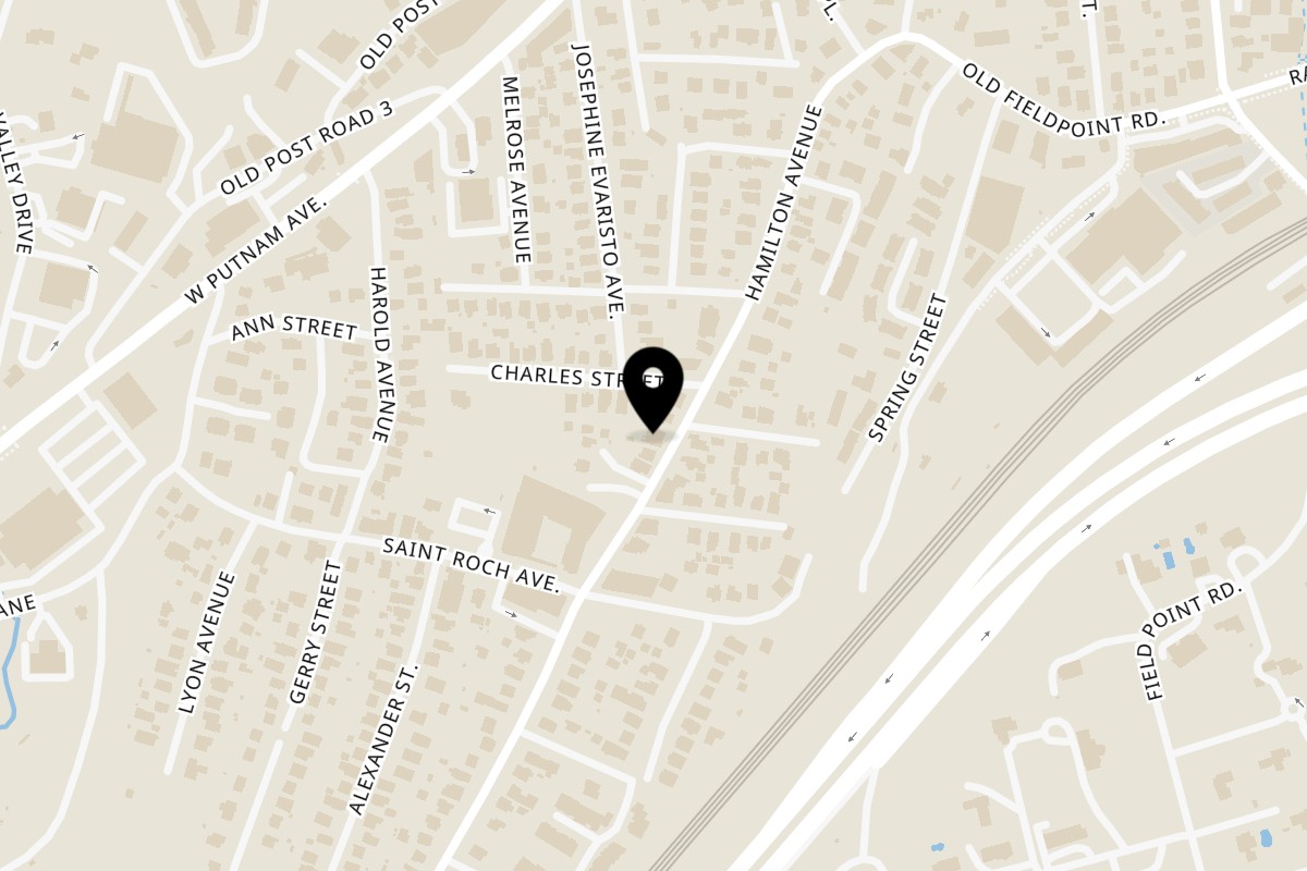 Map showing the location of Constantino's Pasta Bowls on 160 Hamilton Ave in Greenwich